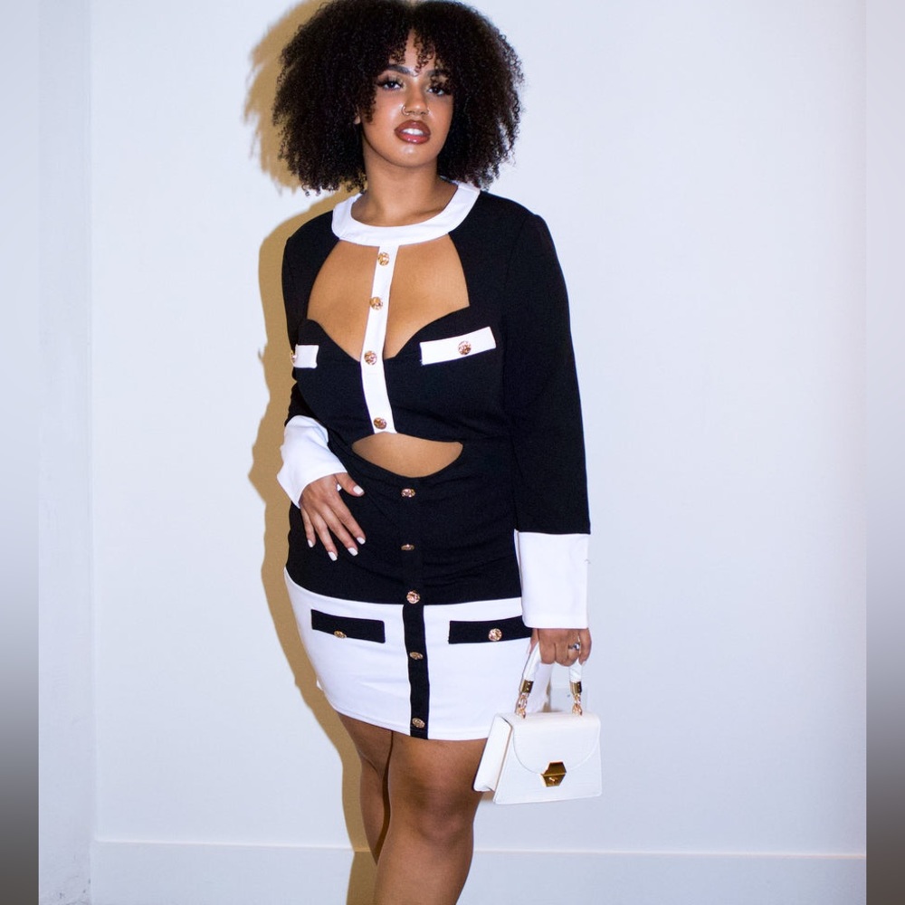 Cut out business dress